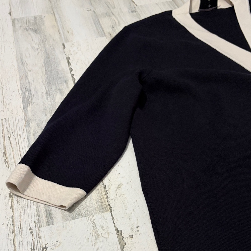 Tuckernuck Navy and Cream Cardigan Size XXL - Picture 4 of 11